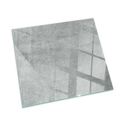 Glass hearth rectangular Raw concrete texture