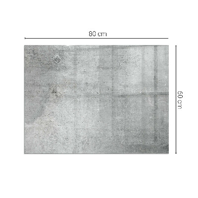 Glass hearth rectangular Raw concrete texture