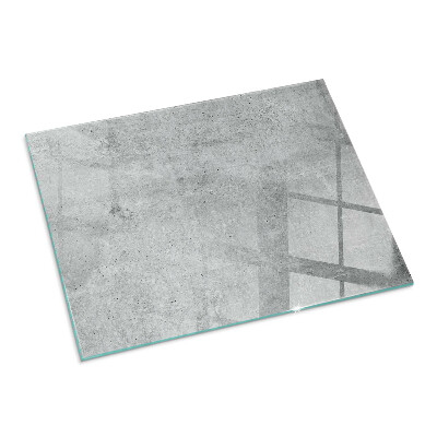 Glass hearth rectangular Raw concrete texture