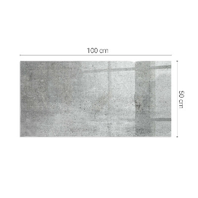 Glass hearth rectangular Raw concrete texture