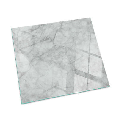 Glass hearth rectangular Marble texture pattern
