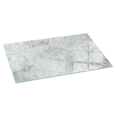 Glass hearth rectangular Marble texture pattern