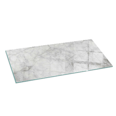 Glass hearth rectangular Marble texture pattern