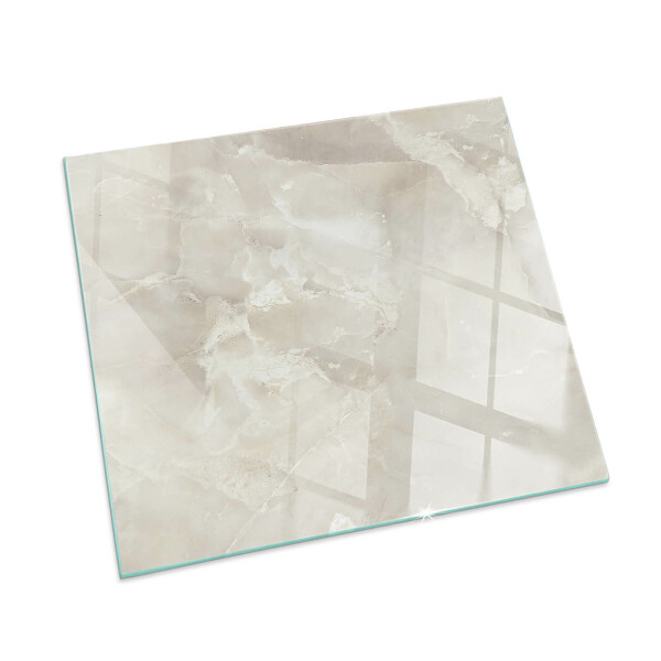 Glass hearth for wood stove rectangular Natural marble pattern