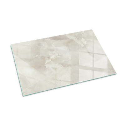 Glass hearth for wood stove rectangular Natural marble pattern