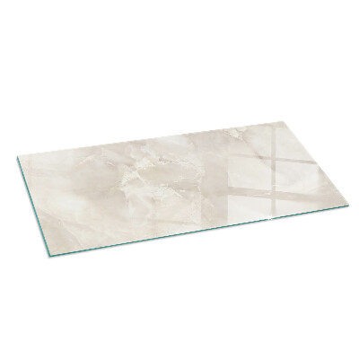 Glass hearth for wood stove rectangular Natural marble pattern