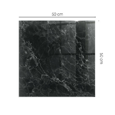 Glass hearth rectangular Elegant marble pattern