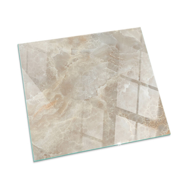 Glass hearth for wood stove rectangular Natural stone pattern