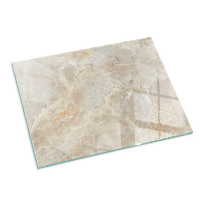 Glass hearth for wood stove rectangular Natural stone pattern