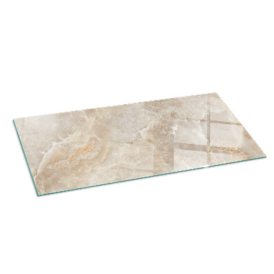 Glass hearth for wood stove rectangular Natural stone pattern