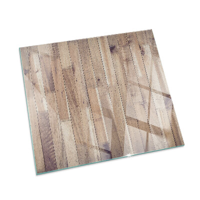 Glass hearth rectangular Wooden board in the layout