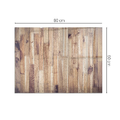 Glass hearth rectangular Wooden board in the layout