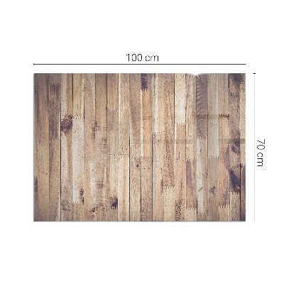 Glass hearth rectangular Wooden board in the layout