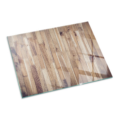 Glass hearth rectangular Wooden board in the layout
