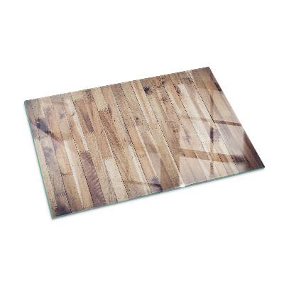 Glass hearth rectangular Wooden board in the layout