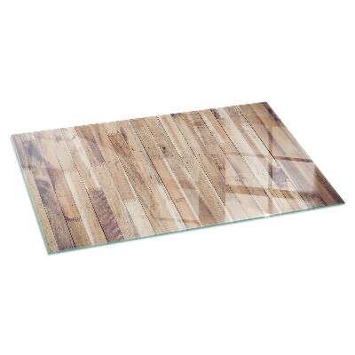 Glass hearth rectangular Wooden board in the layout