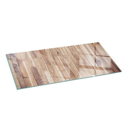 Glass hearth rectangular Wooden board in the layout