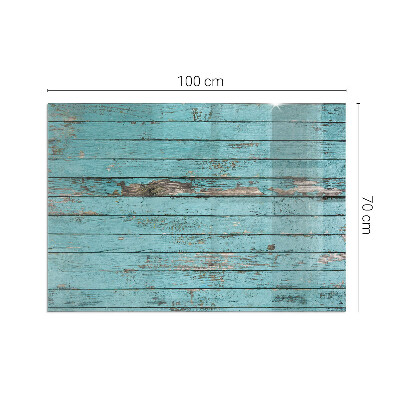 Glass hearth for wood stove rectangular Rustic style boards