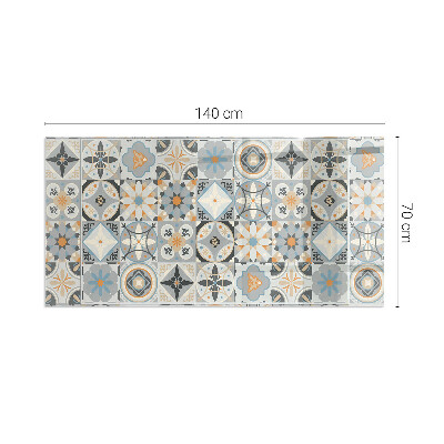 Glass hearth for wood stove rectangular Mosaic patterns in tiles