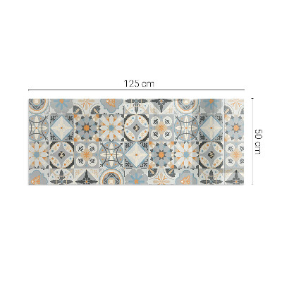 Glass hearth for wood stove rectangular Mosaic patterns in tiles