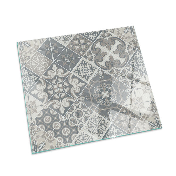 Glass hearth rectangular Decorative mosaic pattern