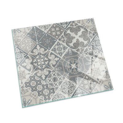 Glass hearth rectangular Decorative mosaic pattern