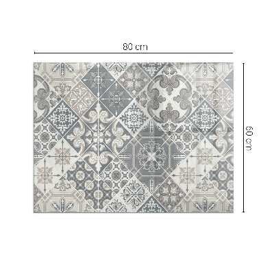 Glass hearth rectangular Decorative mosaic pattern