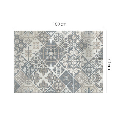 Glass hearth rectangular Decorative mosaic pattern