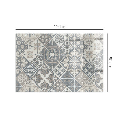 Glass hearth rectangular Decorative mosaic pattern