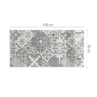 Glass hearth rectangular Decorative mosaic pattern