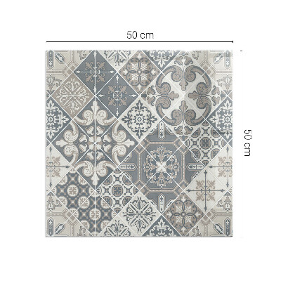 Glass hearth rectangular Decorative mosaic pattern