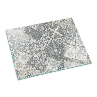 Glass hearth rectangular Decorative mosaic pattern