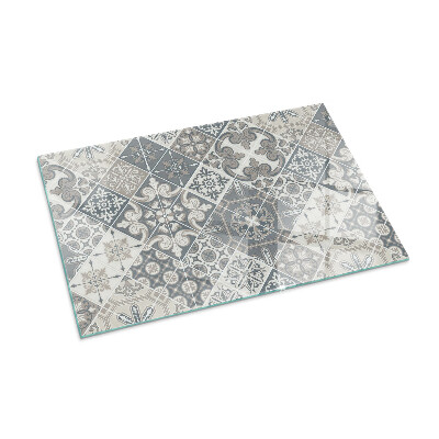 Glass hearth rectangular Decorative mosaic pattern