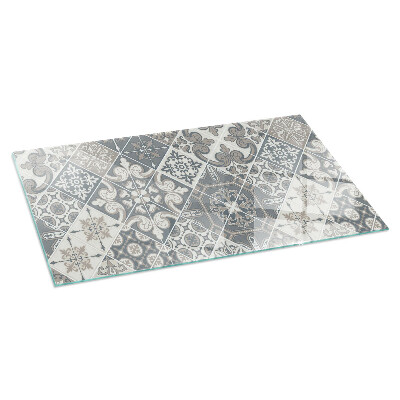 Glass hearth rectangular Decorative mosaic pattern
