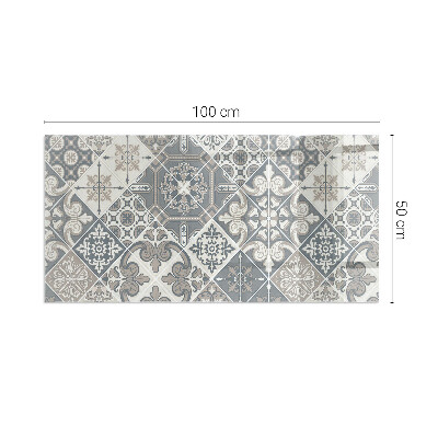 Glass hearth rectangular Decorative mosaic pattern