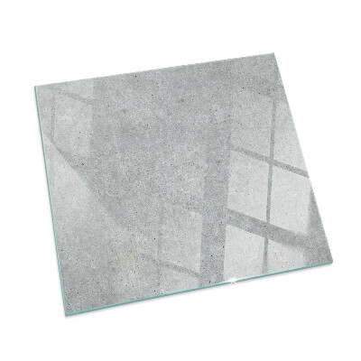 Glass hearth for wood stove rectangular Raw concrete texture