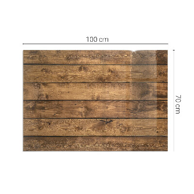 Glass hearth rectangular Wooden board with grain