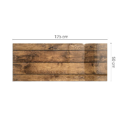 Glass hearth rectangular Wooden board with grain