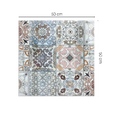 Glass hearth for wood stove rectangular Mosaic patterns in tiles