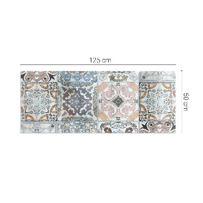 Glass hearth for wood stove rectangular Mosaic patterns in tiles