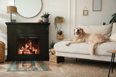 Glass hearth for wood stove rectangular Boards in different shades