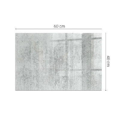Glass hearth rectangular Raw concrete texture