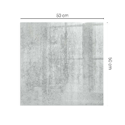 Glass hearth rectangular Raw concrete texture