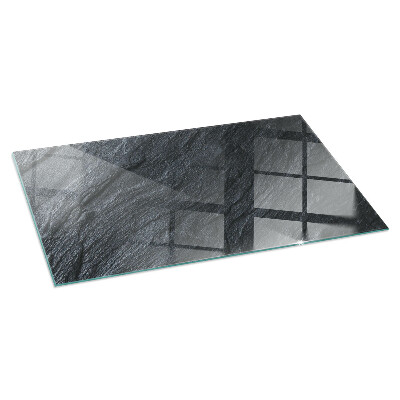 Glass hearth for wood stove rectangular Stone surface texture