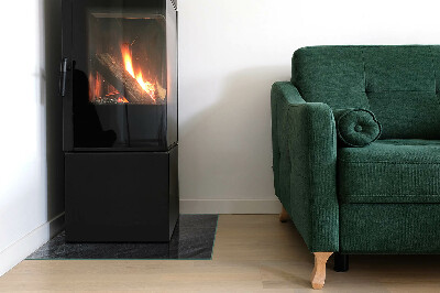 Glass hearth for wood stove rectangular Stone surface texture