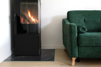 Glass hearth for wood stove rectangular Stone surface texture