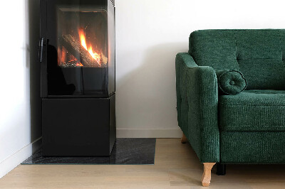 Glass hearth for wood stove rectangular Stone surface texture