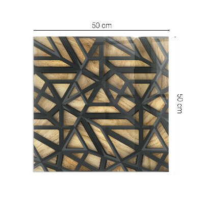 Glass hearth rectangular Geometry with wood