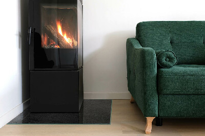 Glass hearth for wood stove rectangular Stone surface texture
