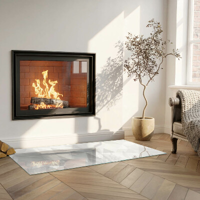 Glass hearth rectangular Abstract geometric pattern